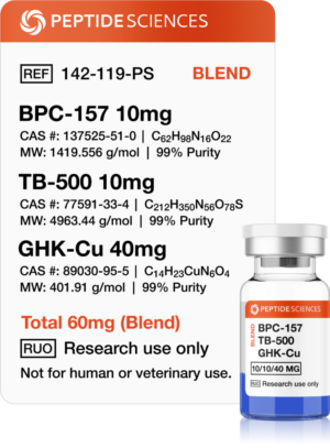 BPC-157, TB-500, GHK-Cu 60mg (Glow Blend)